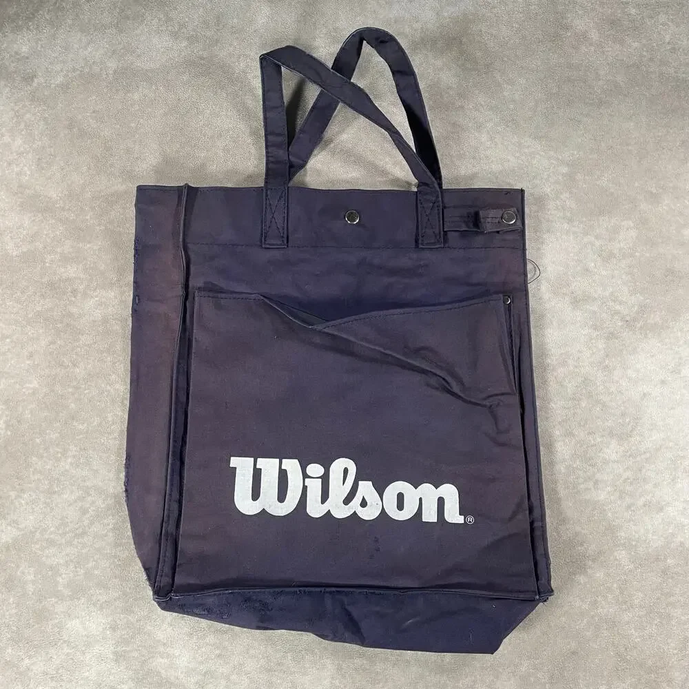 70s Wilson Blue Tennis Hand Tote Laptop Book Vintage Bag